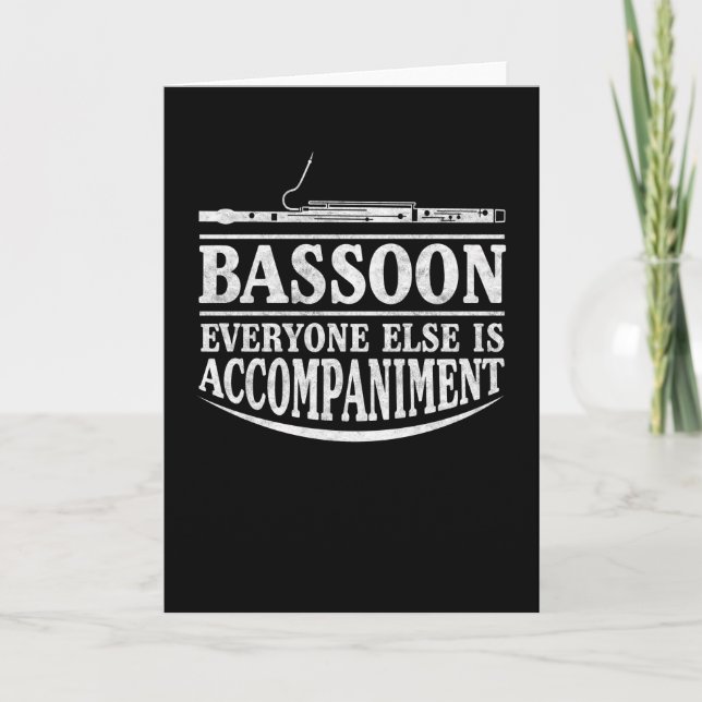 Bassoon Accompaniment Instrument Music Card (Front)