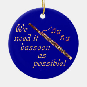Bassoon as Possible Ceramic Tree Decoration