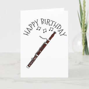 Bassoon Birthday Card Bassoonist Woodwind Musician