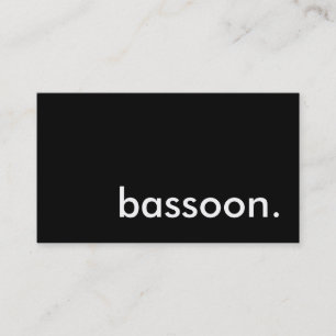 bassoon. business card