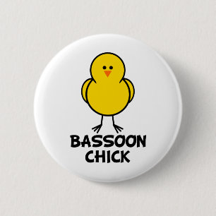Bassoon Chick 6 Cm Round Badge