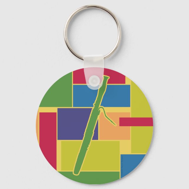 Bassoon Colorblocks Keychain (Front)