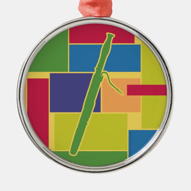 Bassoon Colorblocks Ornament (Front)