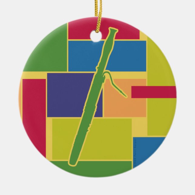 Bassoon Colorblocks Ornament (Front)