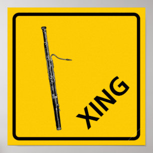 Bassoon Crossing Highway Sign