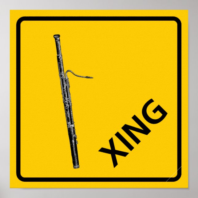 Bassoon Crossing Highway Sign (Front)