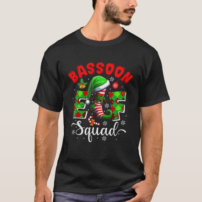 Bassoon Elf Squad Christmas Instrumentalist Team M T-Shirt (Front)