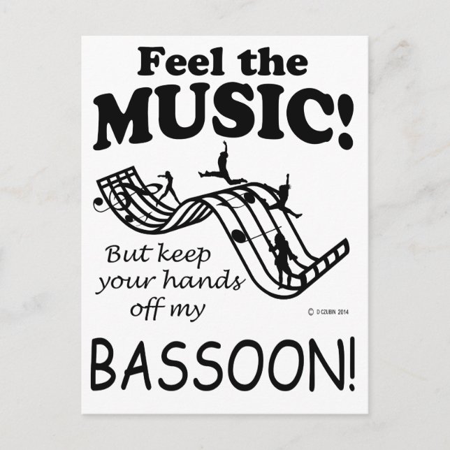 Bassoon Feel The Music Postcard (Front)