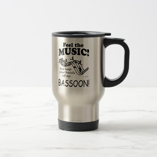 Bassoon Feel The Music Travel Mug (Right)
