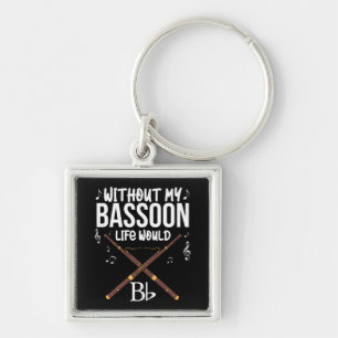 Bassoon Gift Men Band Player Jazz Music Bassoonist Key Ring