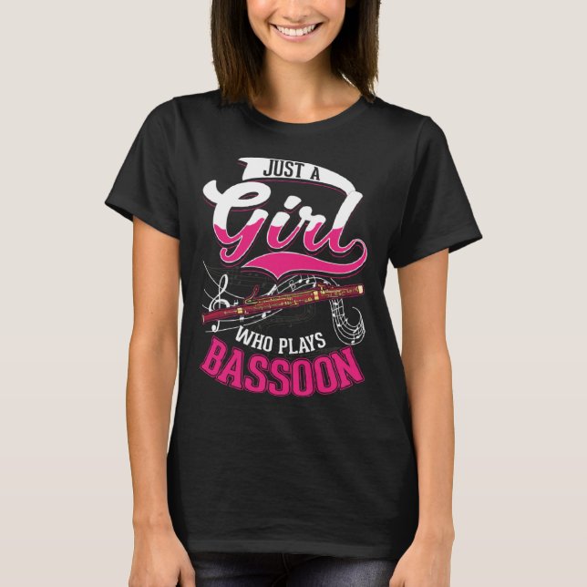 Bassoon Girl Bassoon Player Bassoonist T-Shirt (Front)
