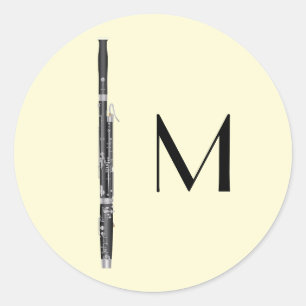 Bassoon Musician Music Teacher Woodwind Classic Round Sticker