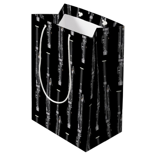Bassoon Musician Music Teacher Woodwind Medium Gift Bag (Back Angled)