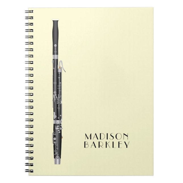Bassoon Musician Music Teacher Woodwind Notebook (Front)