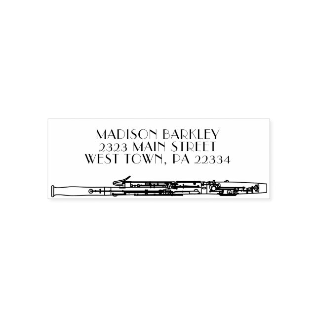 Bassoon Musician Music Teacher Woodwind Self-inking Stamp (Design)