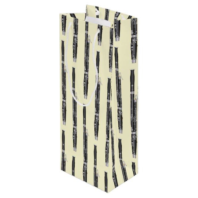 Bassoon Musician Music Teacher Woodwind Wine Gift Bag (Back Angled)