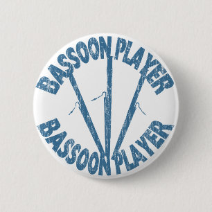 Bassoon Player 6 Cm Round Badge