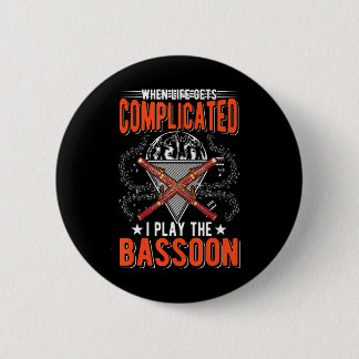 Bassoon Player Bassoonist 6 Cm Round Badge