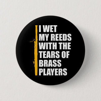 Bassoon Player Bassoonist Reed 6 Cm Round Badge