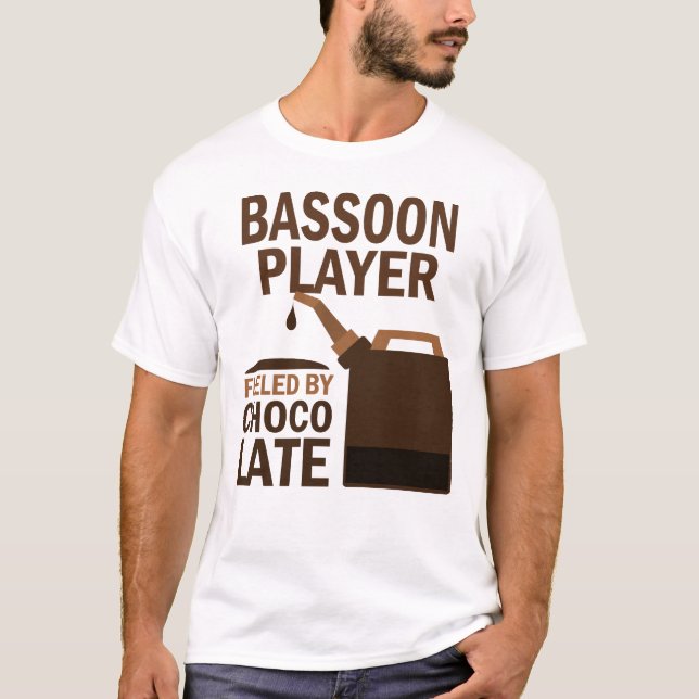 Bassoon Player (Funny) Chocolate T-Shirt (Front)