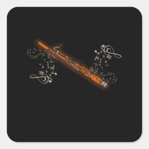 Bassoon Player Gift Music Big Band Jazz Music Square Sticker