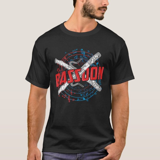 Bassoon Player  Men Women Bassonist Reed Orchestra T-Shirt (Front)