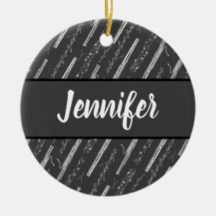 Bassoon Player Music Gift Custom Personalized Ceramic Tree Decoration