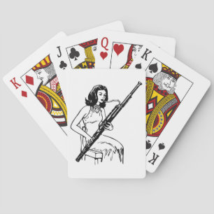 Bassoon Player Playing Cards