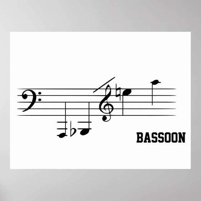 Bassoon Playing Range Poster (Front)