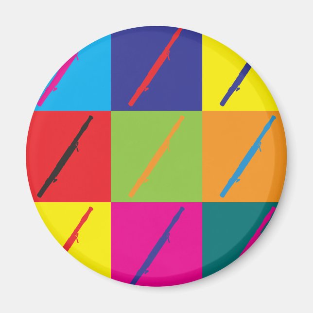 Bassoon Pop Art Magnet (Front)