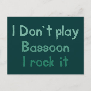Bassoon Rock It Postcard