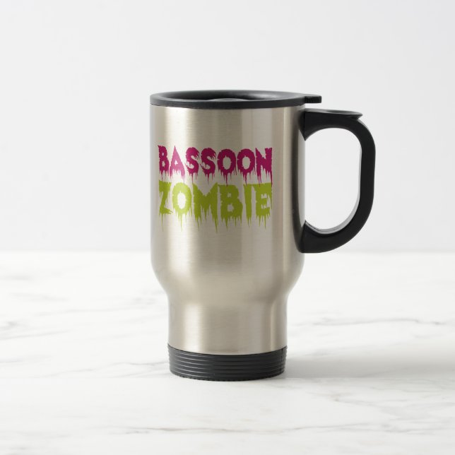 Bassoon Zombie Travel Mug (Right)