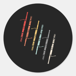 Bassoonist Bassoon Player Orchestra Band Classic Round Sticker