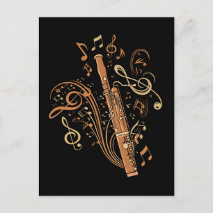 Bassoonist Gift Men Jazz Music Lover Women Bassoon Postcard
