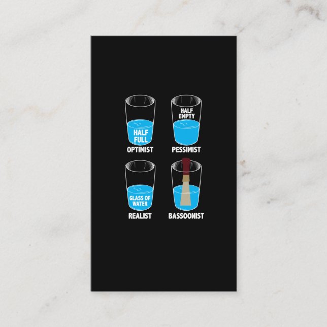 Bassoonist Water Orchestra Musician Bassoon Gift Business Card (Front)