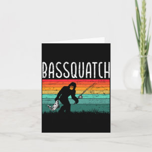 Bassquatch bigfoot believer bass fishing yeti card