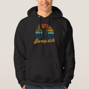 Bassquatch Funny Bigfoot Fishing Outdoor Retro Sas Hoodie