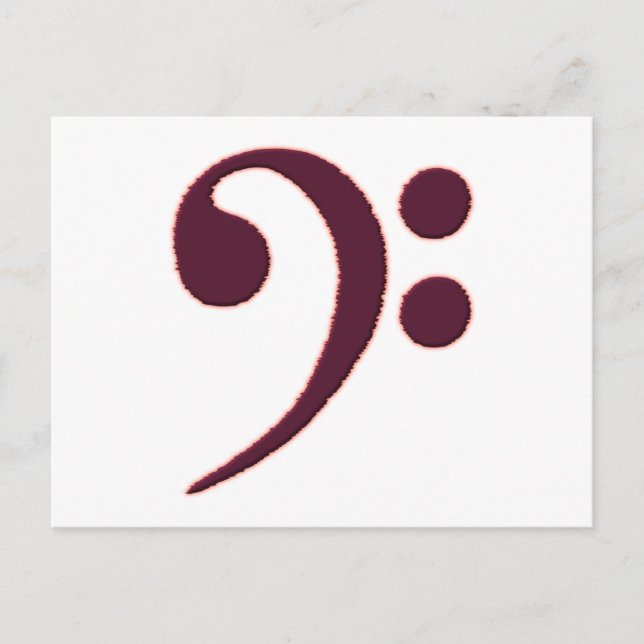 Bassschlüssel bass clef postcard (Front)