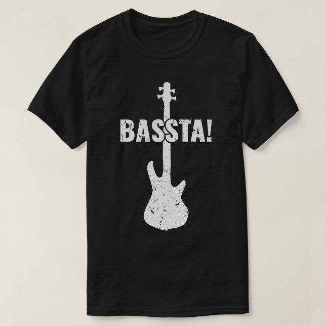 Bassta Funny Bass Player TShirt Design 2 (Design Front)