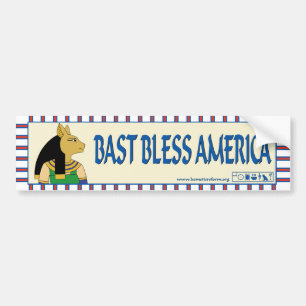 Bast Bless America bumper sticker