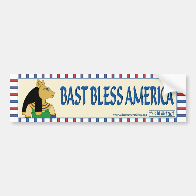 Bast Bless America bumper sticker (Front)