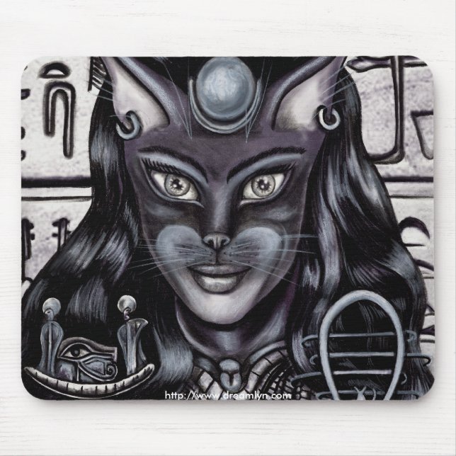 Bast Cat Goddess Egyptian Mouse Mat (Front)