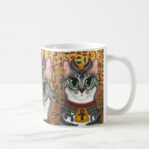 Bast Goddess Bastet Egyptian Cat Art Mug