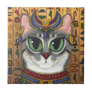 Bast Goddess Cat Egyptian Bastet Art Tile