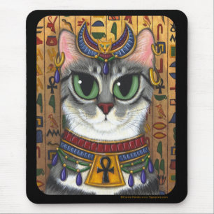 Bast Goddess, Egyptian Bastet Cat Mousepad