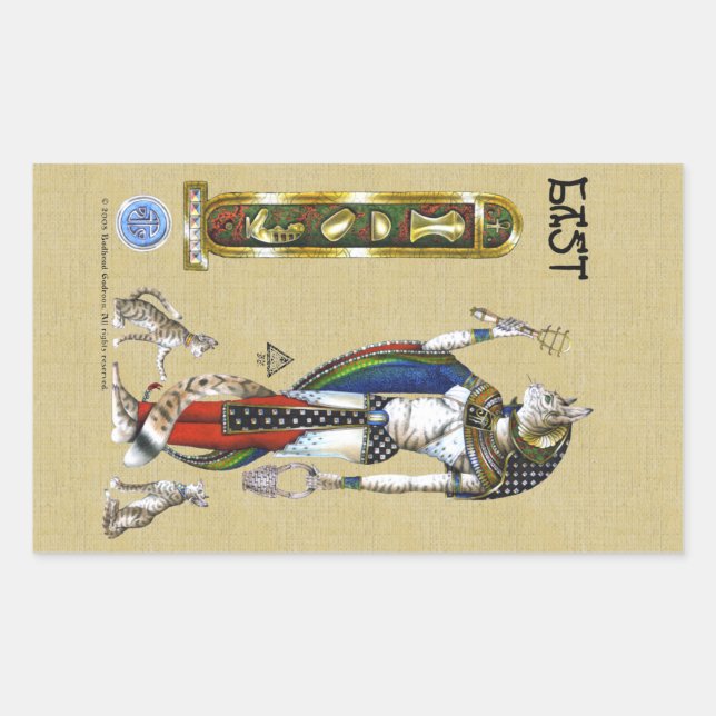 Bast Rectangle Sticker (Front)