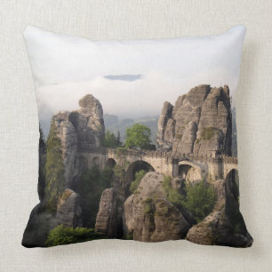 Bastei Bridge In Saxon Switzerland pillow