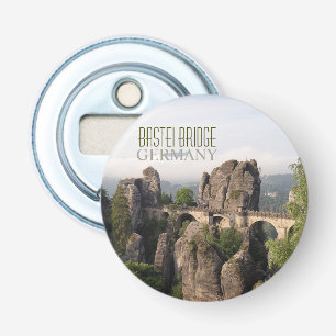 Bastei Bridge In Saxon Switzerland text Bottle Opener