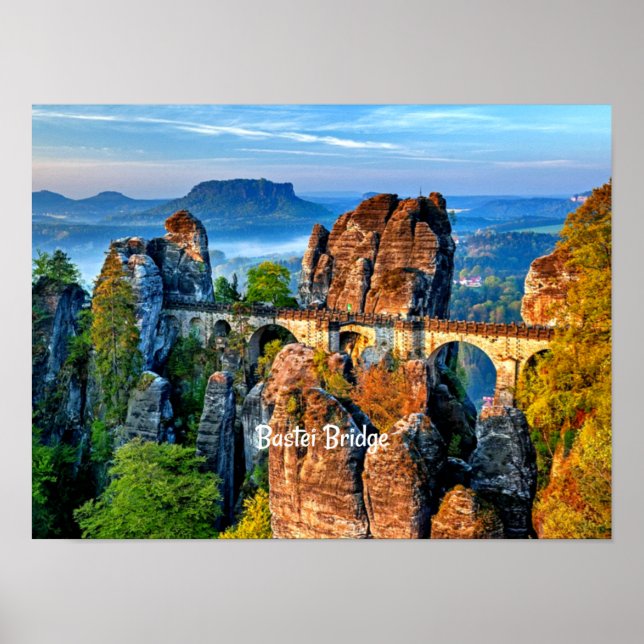 Bastei Bridge, Saxon, Switzerland Poster (Front)