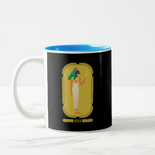 Bastet Ancient Egypt Goddess Two-Tone Coffee Mug